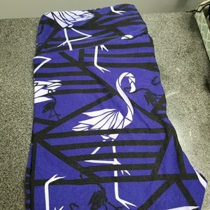 LuLaRoe TC Purple Flamingo Leggings